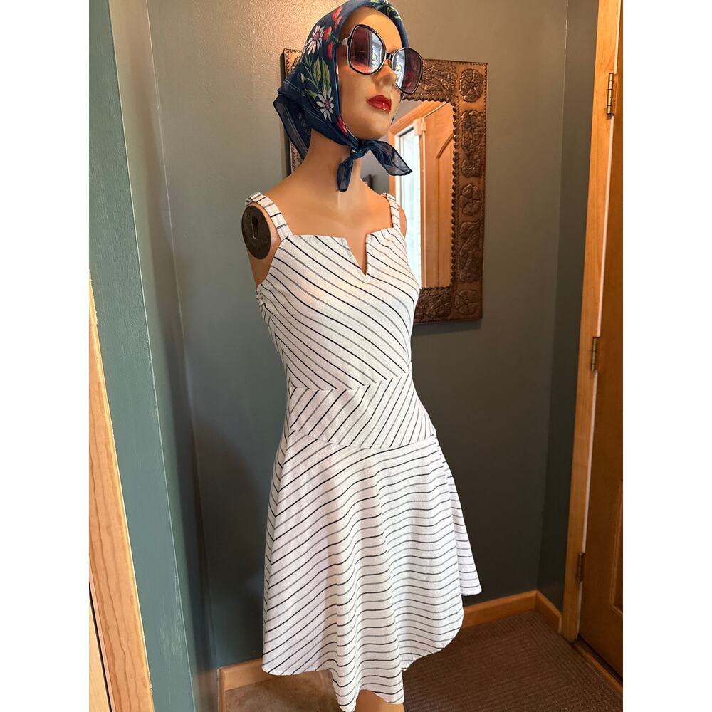 MIA JOY Dress Asymmetrical Striped Women's Large